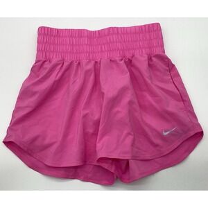 Nike Women's Dri-FIT Ultra High-Waisted 3" Brief-Lined Shorts-Pink, size M NWT